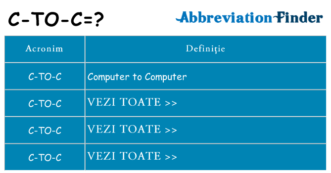 Ce stea c-to-c
