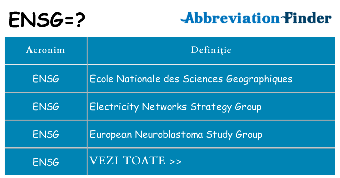 Ce stea ensg
