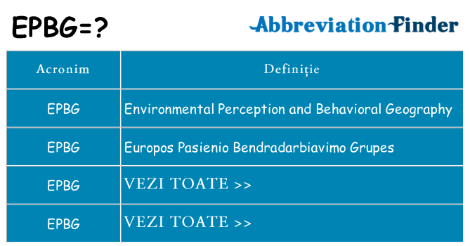 Ce stea epbg