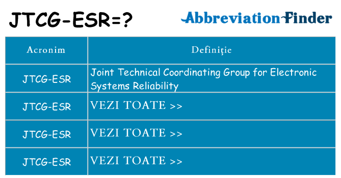 Ce stea jtcg-esr