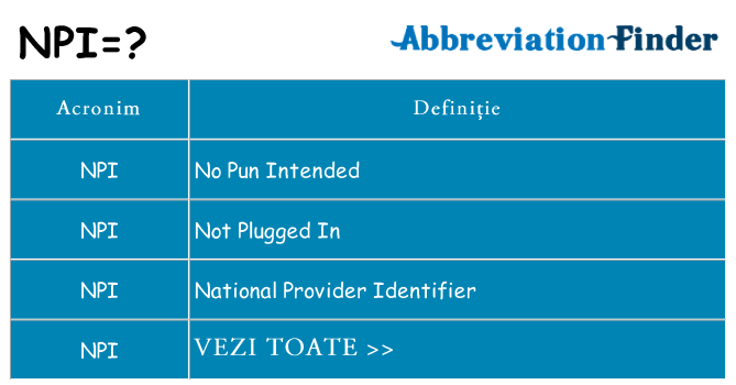Ce stea npi