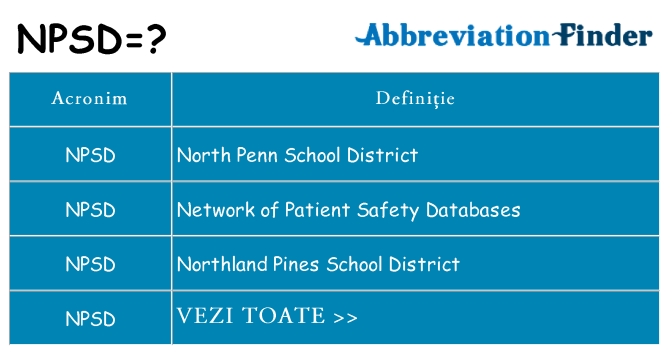 Ce stea npsd