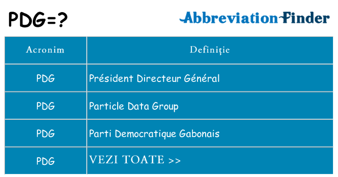 Ce stea pdg