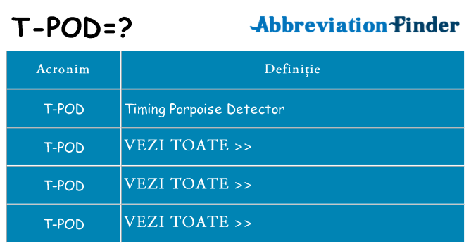 Ce stea t-pod