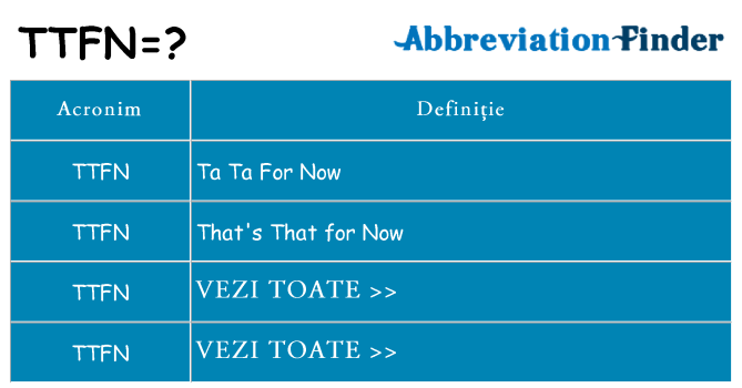 Ce stea ttfn
