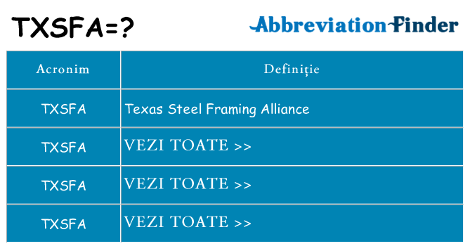 Ce stea txsfa