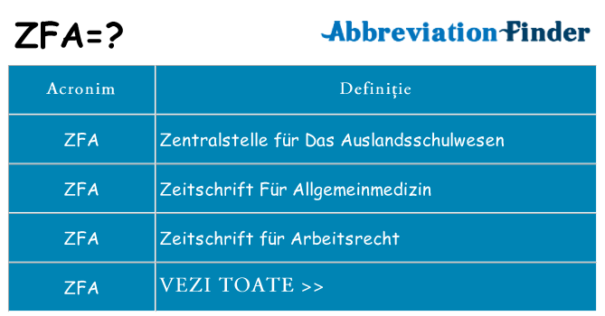 Ce stea zfa