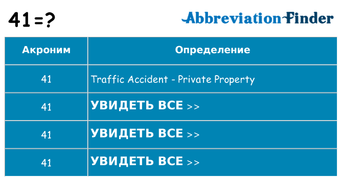 Что означает аббревиатура 41