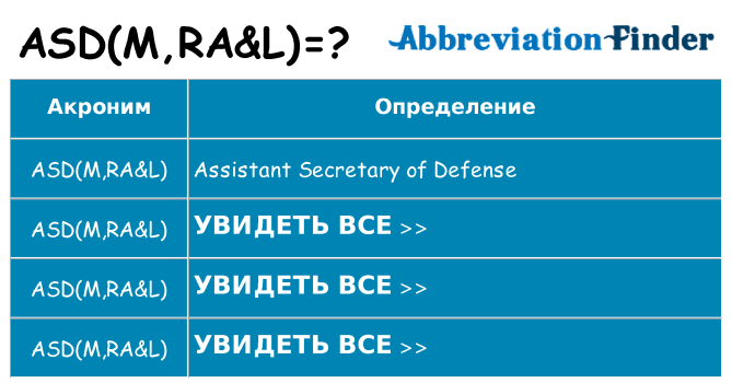 Что означает аббревиатура asdmral