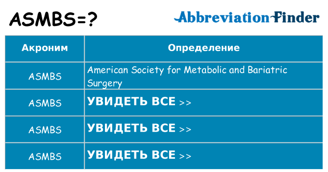 Что означает аббревиатура asmbs