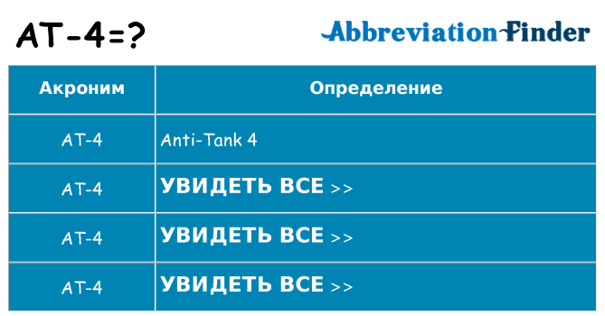 Что означает аббревиатура at-4