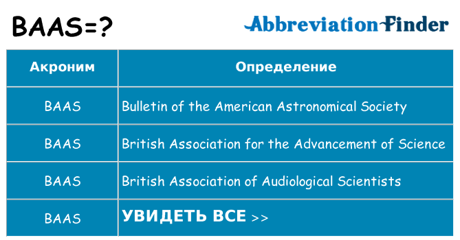 Что означает аббревиатура baas