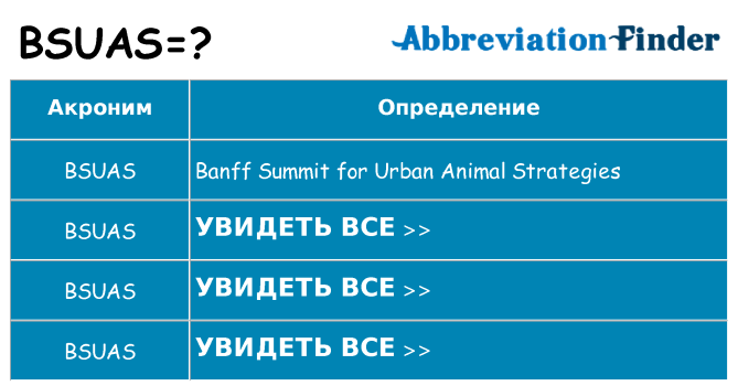Что означает аббревиатура bsuas