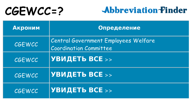 Что означает аббревиатура cgewcc