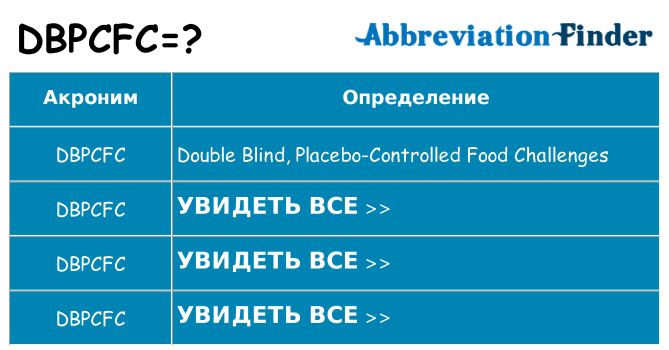 Что означает аббревиатура dbpcfc