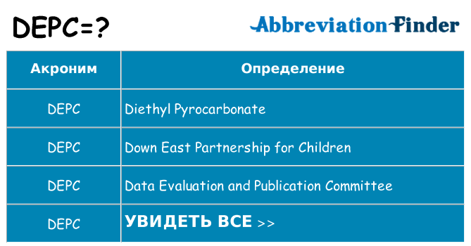 Что означает аббревиатура depc