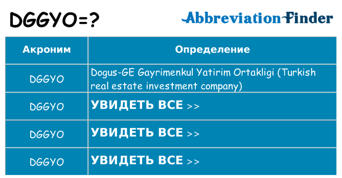 Что означает аббревиатура dggyo