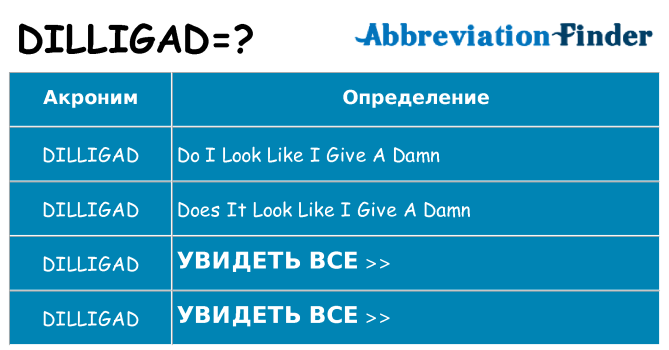 Что означает аббревиатура dilligad