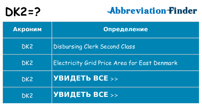 Что означает аббревиатура dk2
