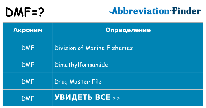 Что означает аббревиатура dmf