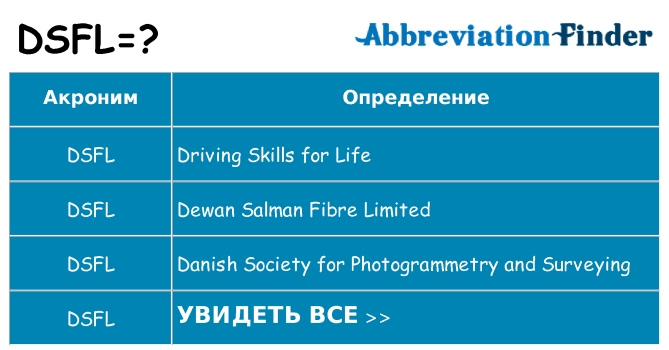 Что означает аббревиатура dsfl