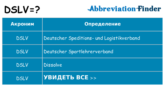 Что означает аббревиатура dslv