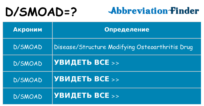 Что означает аббревиатура dsmoad