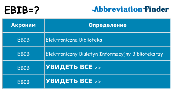 Что означает аббревиатура ebib