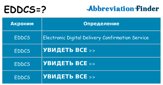 Что означает аббревиатура eddcs