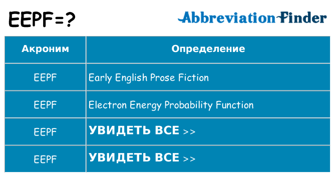 Что означает аббревиатура eepf