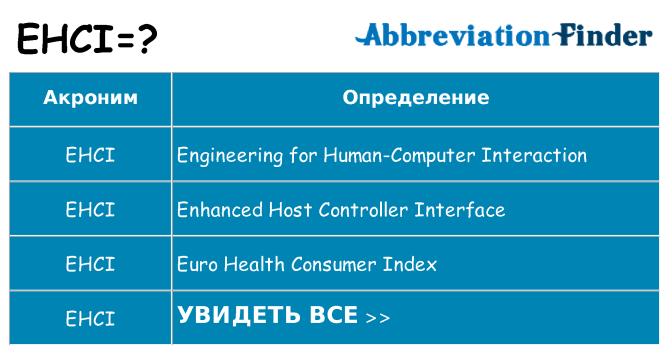 Что означает аббревиатура ehci