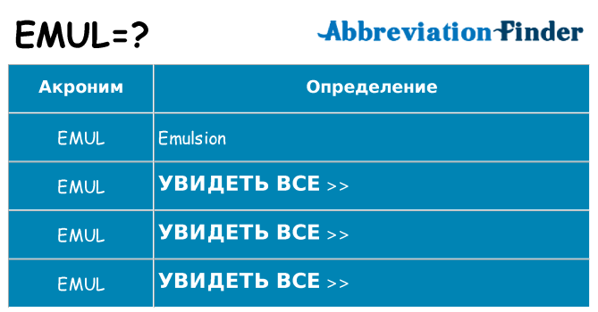 Что означает аббревиатура emul