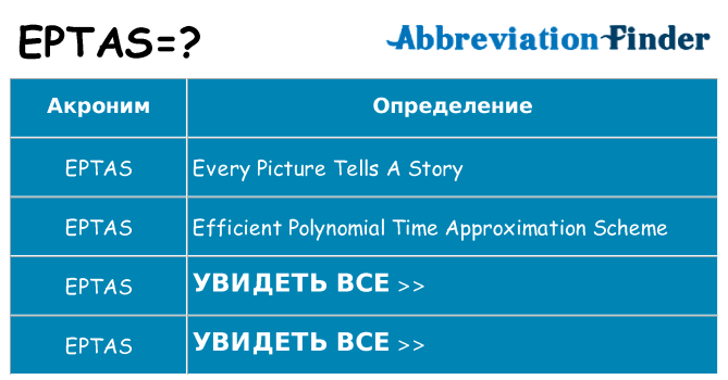 Что означает аббревиатура eptas