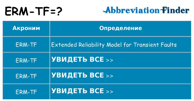Что означает аббревиатура erm-tf