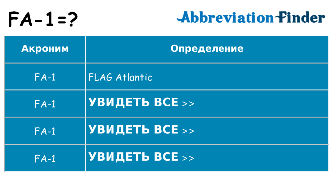 Что означает аббревиатура fa-1