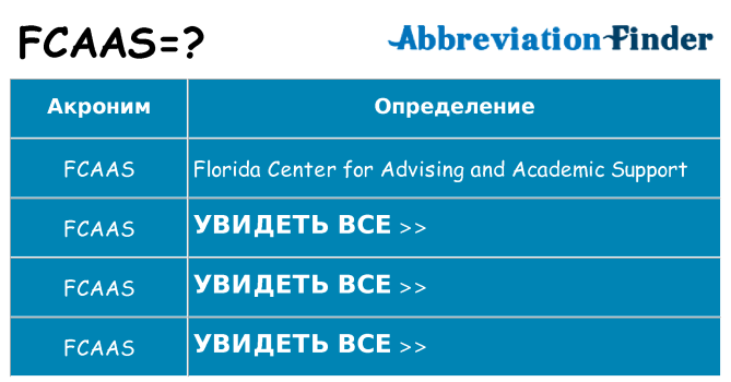 Что означает аббревиатура fcaas