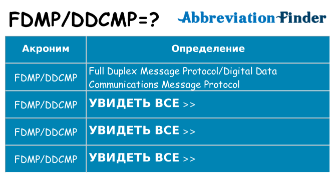Что означает аббревиатура fdmpddcmp