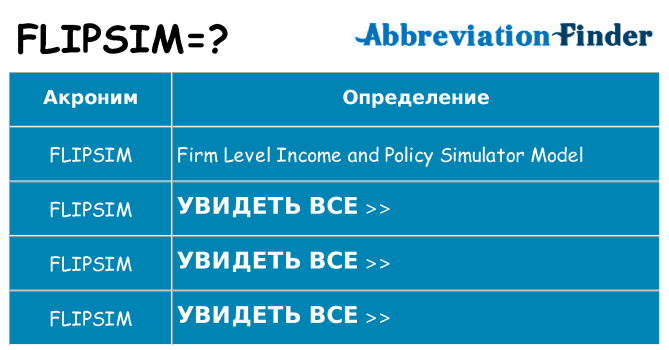 Что означает аббревиатура flipsim
