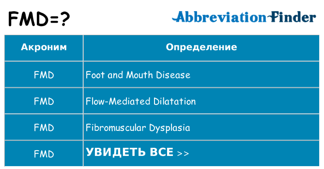 Что означает аббревиатура fmd