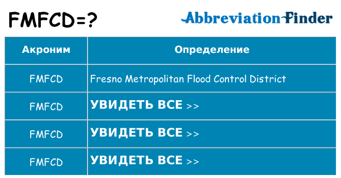 Что означает аббревиатура fmfcd