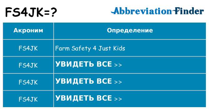 Что означает аббревиатура fs4jk