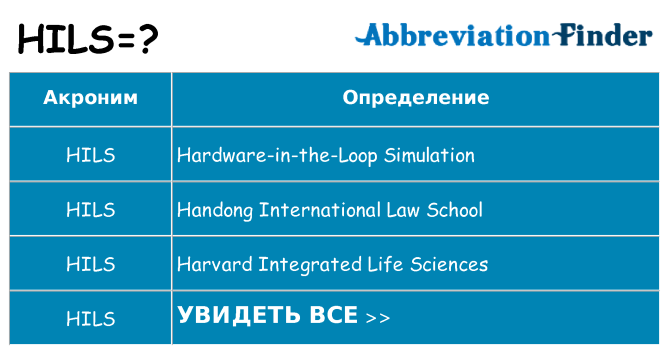 Что означает аббревиатура hils