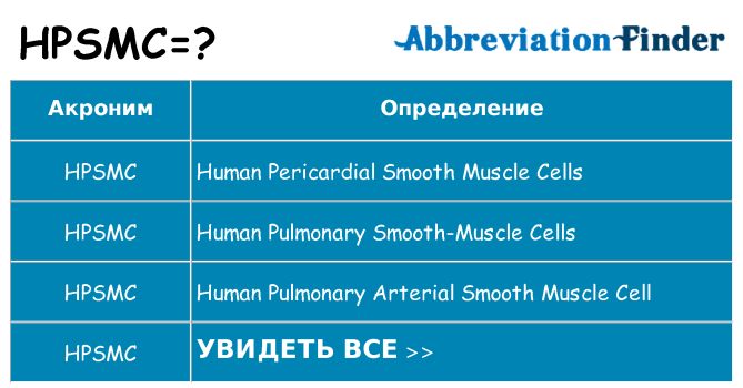 Что означает аббревиатура hpsmc