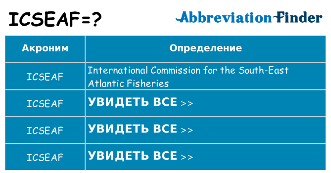 Что означает аббревиатура icseaf