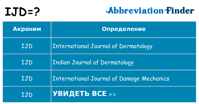Что означает аббревиатура ijd