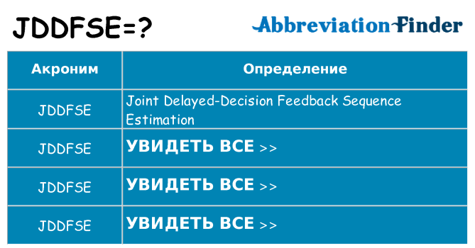 Что означает аббревиатура jddfse