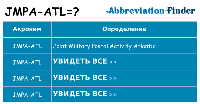 Что означает аббревиатура jmpa-atl