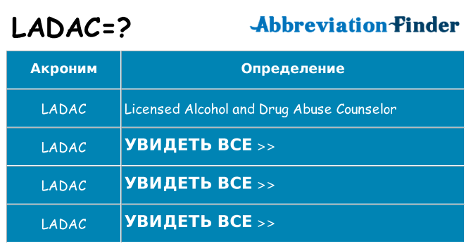 Что означает аббревиатура ladac