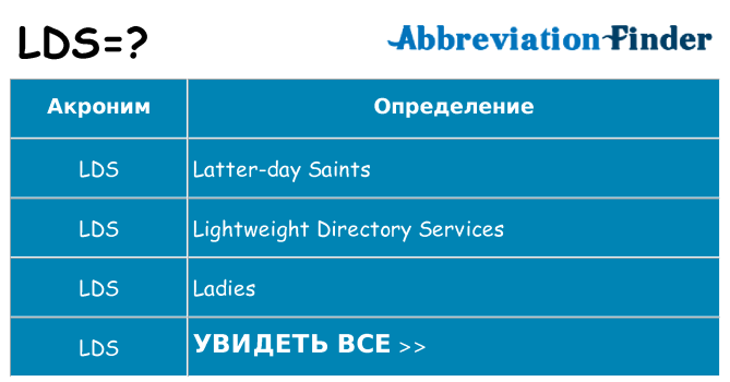 Что означает аббревиатура lds