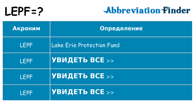Что означает аббревиатура lepf